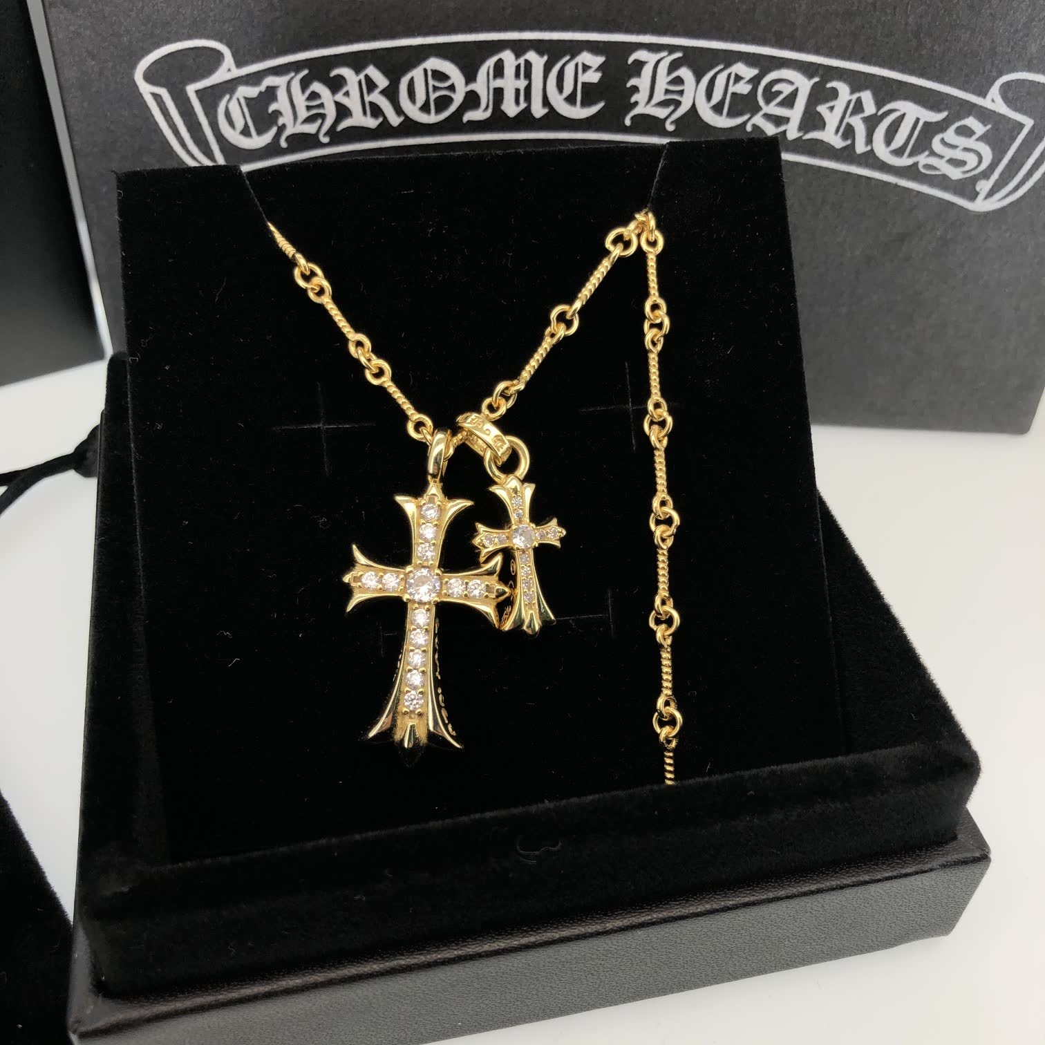 Chrome Hearts Chronicle Cross Pendant Necklace